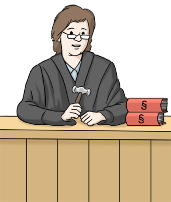 Richterin am Gericht.
